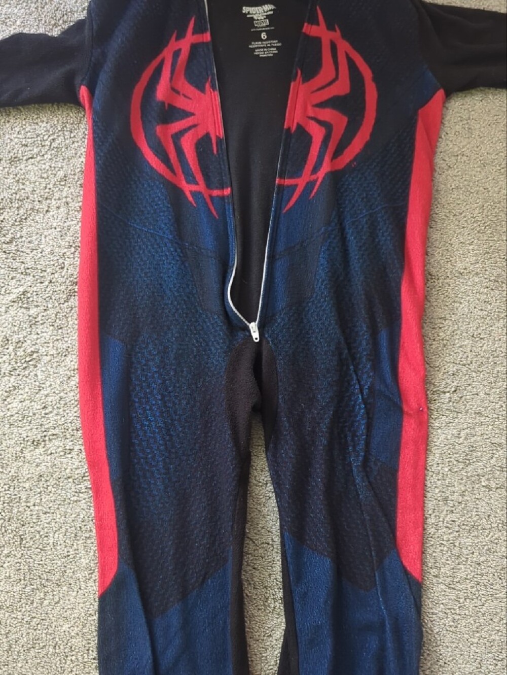 Marvel Navy & Red Spider Logo Hooded One-Piece Zipper - Picture 3 of 3